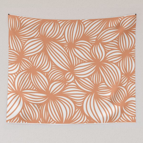 Item preview, Leaf pattern, orange designed and sold by DanseDesNuances.
