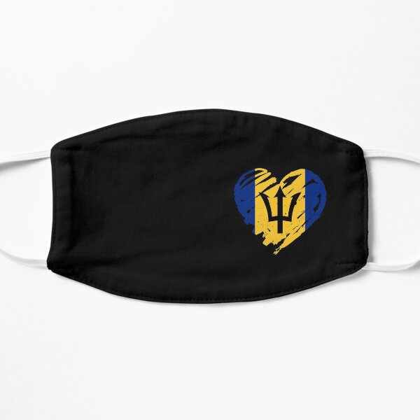 I Love Barbados Flat Mask