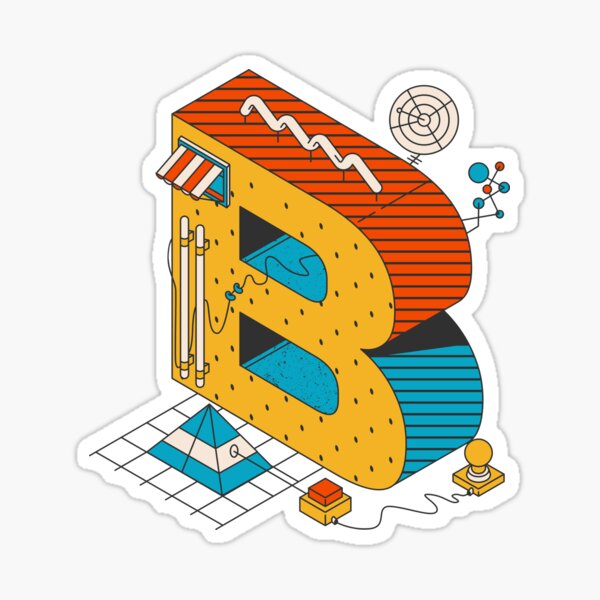 "Letter B" Sticker For Sale By Bananart12 | Redbubble