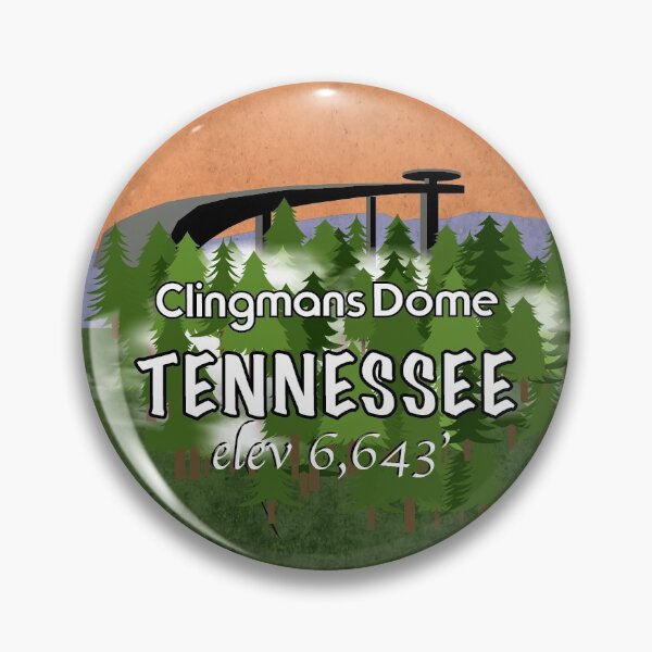 Item preview, Clingmans Dome Tennessee - State Highpoint #17 designed and sold by PeakButtons.