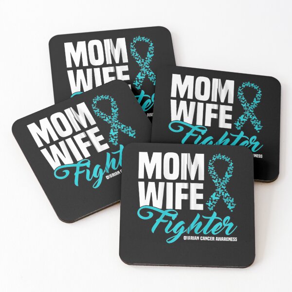 Item preview, Mom Wife Fighter Teal Ribbon Ovarian Cancer Awareness designed and sold by FelixRiojas.