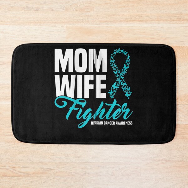 Item preview, Mom Wife Fighter Teal Ribbon Ovarian Cancer Awareness designed and sold by FelixRiojas.