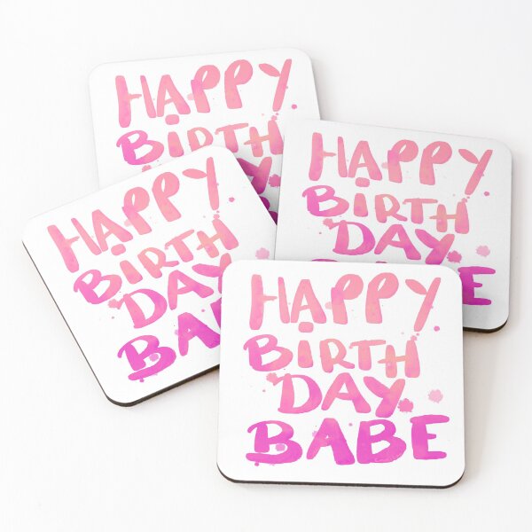 Item preview, Happy Birthday Babe Pink designed and sold by EmmiLooArt.
