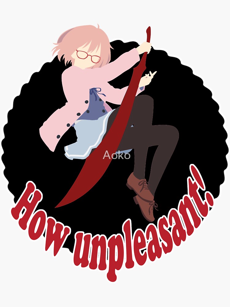 How unpleasant - Mirai Kuriyama Sticker for Sale by Aoko