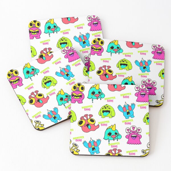 Item preview, Monster gang, colorful, cartoon pattern designed and sold by yubeauty.