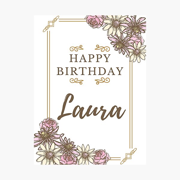 Alles Gute Zum Geburtstag Laura "Alles Gute zum Geburtstag Laura | Alles Gute zum Geburtstagskarte für