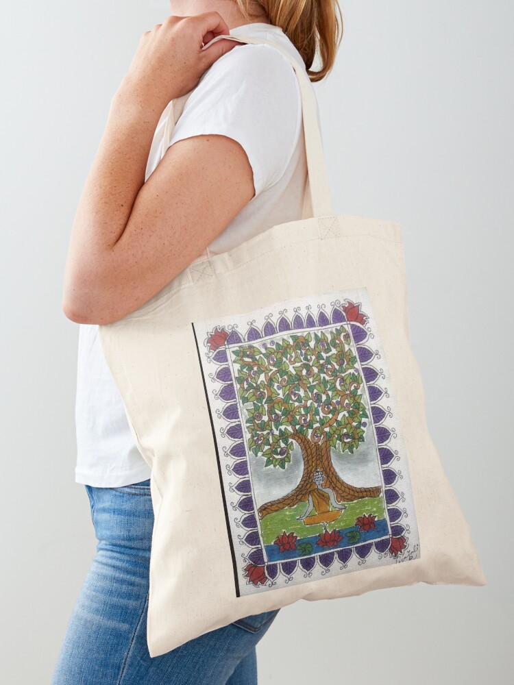 Amazon.com: Yogi Vibes: Ancient Buddha Lotus Yoga Meditation Tote Bag :  Clothing, Shoes & Jewelry