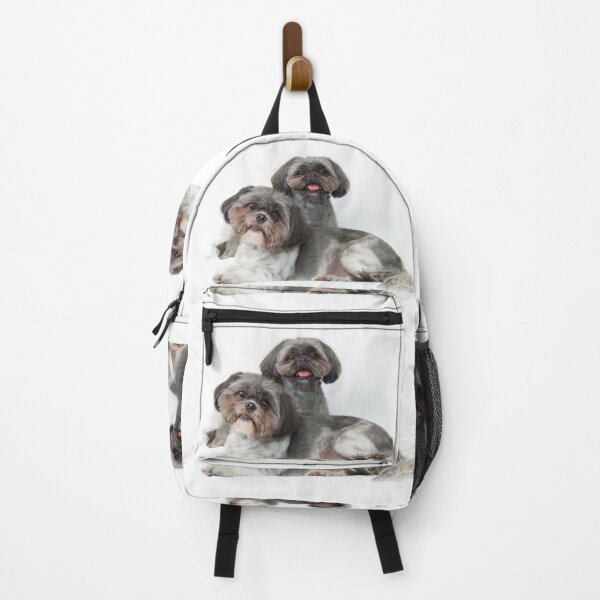 Item preview, two cute shih tzu dogs on white background looking at viewer designed and sold by Stephen Orsillo.