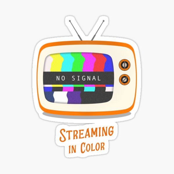 TV Streaming In Color Sticker