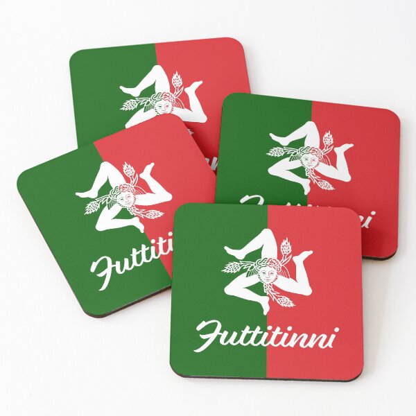Item preview, Green, White and Red Sicilian Trinacria and Futtitinni designed and sold by DesignCats.
