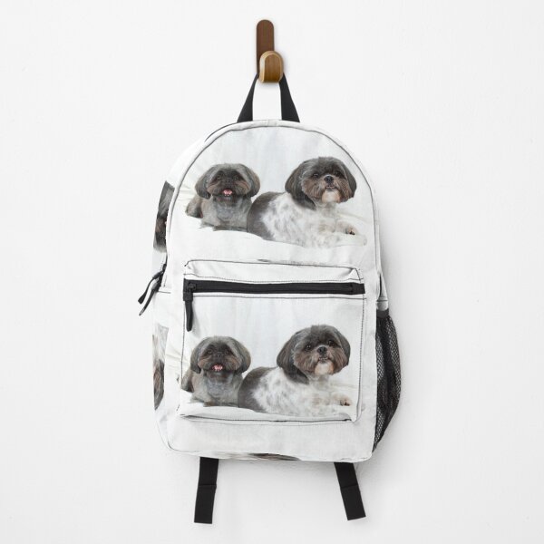 Item preview, two happy shih tzu dogs lying on white looking at viewer designed and sold by Stephen Orsillo.