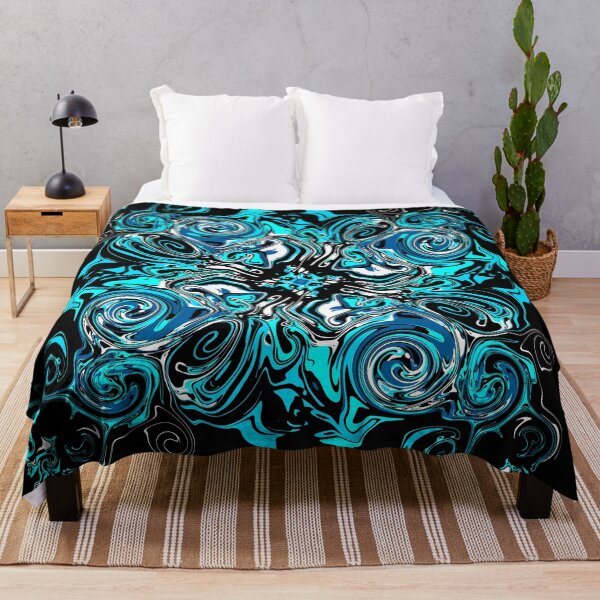 Item preview, Ocean Chaos Flower - elegant abstract pattern designed and sold by CyclingArtist.