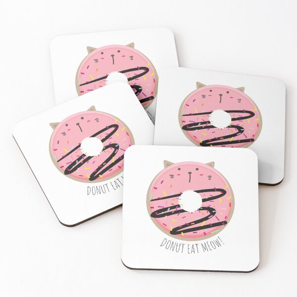 Item preview, Donut Eat Meow, Cute Donut Cat Pink designed and sold by sanashibata.