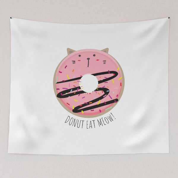 Item preview, Donut Eat Meow, Cute Donut Cat Pink designed and sold by sanashibata.