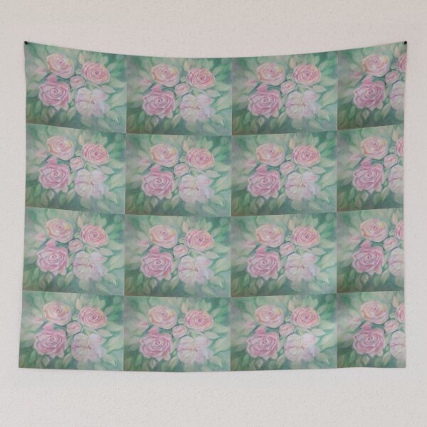 Item preview, Roses in green designed and sold by ArtandBeyond.