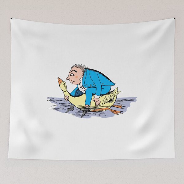 Item preview, Man Riding Yellow Goose Retro designed and sold by ArtofDissent.