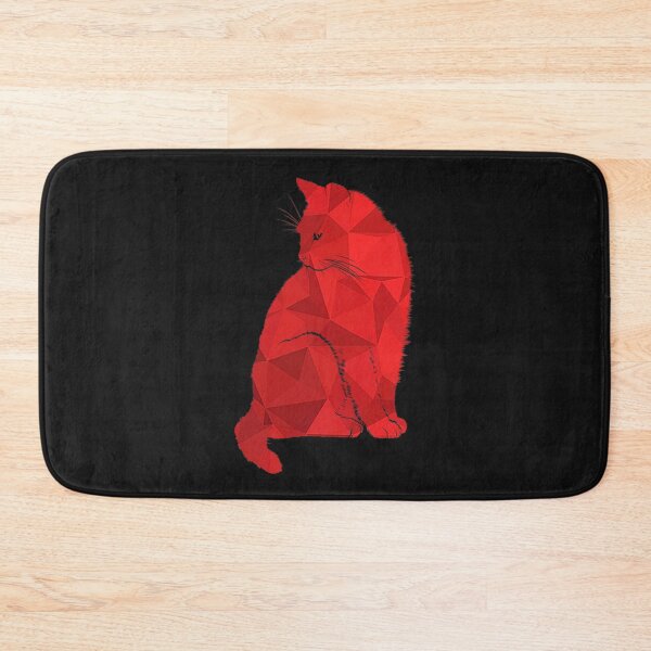 Item preview, Red cat illustration, cute cat, triangulated cat, feline,  designed and sold by Nostrathomas66.