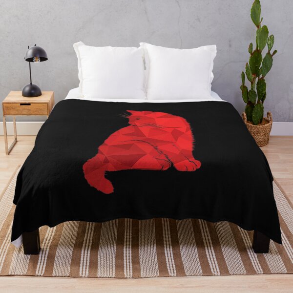 Item preview, Red cat illustration, cute cat, triangulated cat, feline,  designed and sold by Nostrathomas66.