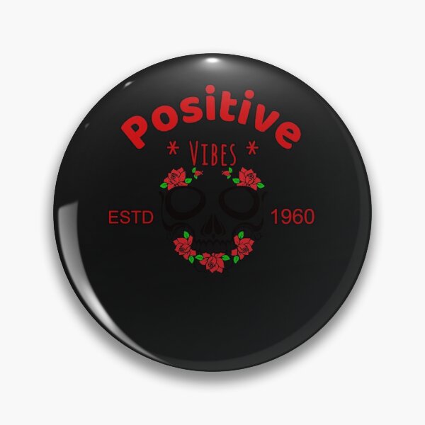 Item preview, Positive Vibes Sugar Skull Roses Design designed and sold by Angela Mello.