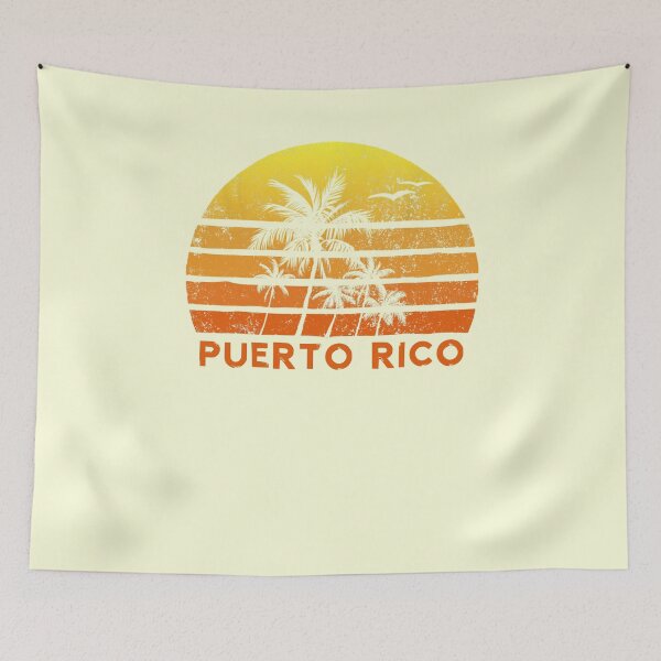 Item preview, Puerto Rico Retro Sunset Palm Tree Vintage Style designed and sold by ETIndustries.