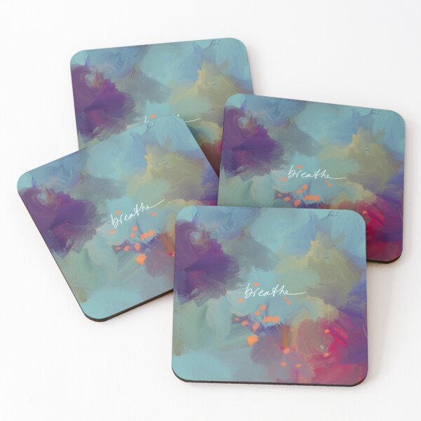 Item preview, Breathe - Inspirational Blue Abstract Art - Painting by Morgan Harper Nichols designed and sold by morgansgoods.