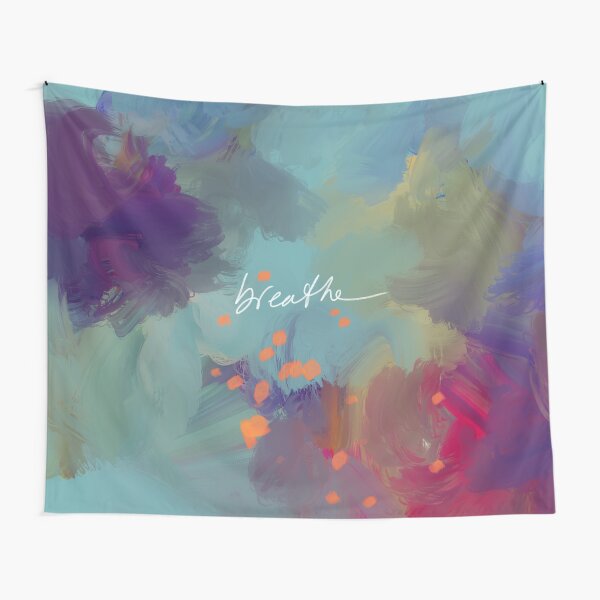 Item preview, Breathe - Inspirational Blue Abstract Art - Painting by Morgan Harper Nichols designed and sold by morgansgoods.