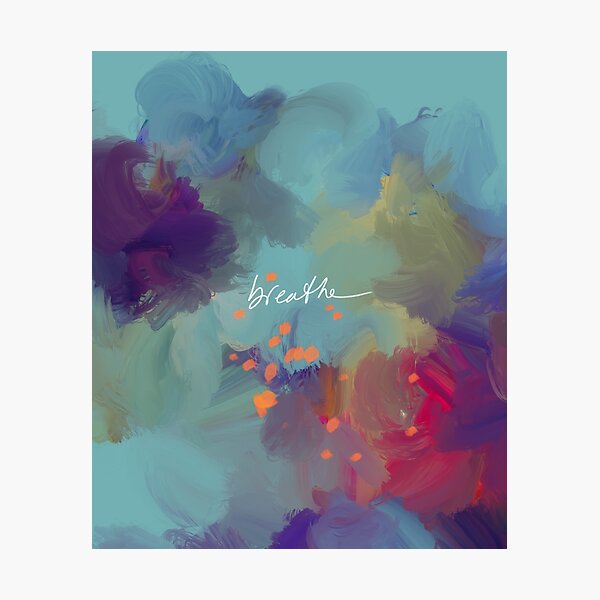 Aperçu de l'œuvre Respirez - Art abstrait bleu inspirant - Peinture de Morgan Harper Nichols créée et vendue par morgansgoods.