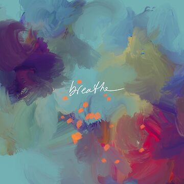 Artwork thumbnail, Breathe - Inspirational Blue Abstract Art - Painting by Morgan Harper Nichols by morgansgoods