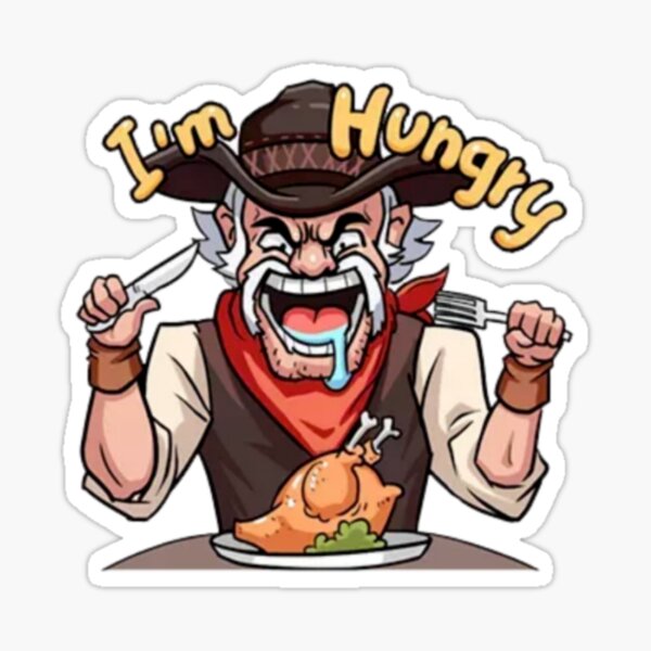 Item preview, I'm Hungry Salivating Cowboy Design designed and sold by Angela Mello.