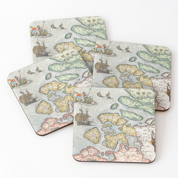 Item preview, Vintage Map Of The Netherlands Kaart van Zeeland  (1592) by Frans Hogenberg designed and sold by Designedbysm.