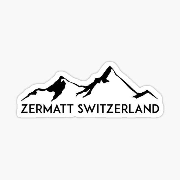ZERMATT SWITZERLAND Mountain Skiing Ski Snowboard Snowboarding 2 Sticker