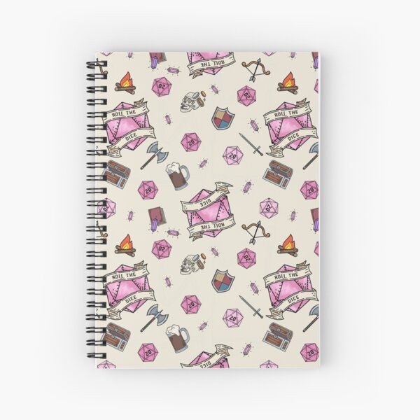 Roll the Dice - Pink Spiral Notebook