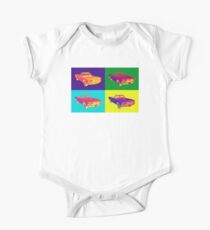 1965 Ford Mustang Convertible Pop Art Design One Piece - Short Sleeve