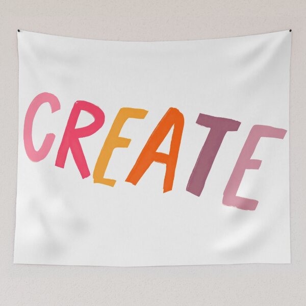 Item preview, Create - Gift for Artists And Art Students - Colorful lettering designed and sold by morgansgoods.