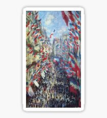Claude Monet - The Rue Montorgueil Paris Sticker