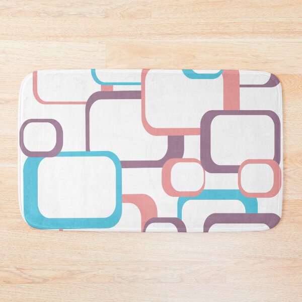 Item preview, Retro Squares Pattern Pink Blue Purple designed and sold by ValeriesGallery.