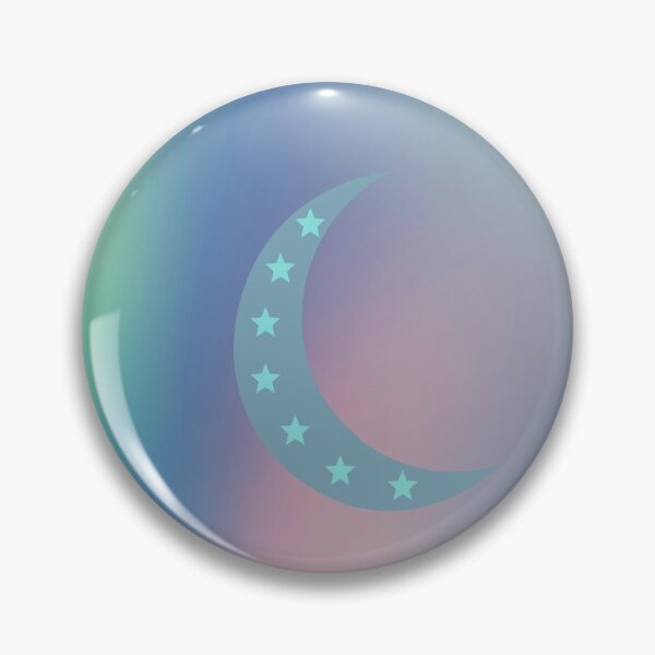 Item preview, Dark Crescent Moon w/Stars Inside in Green/Blue/Peach Gradient Sky designed and sold by ShaunSandhu.
