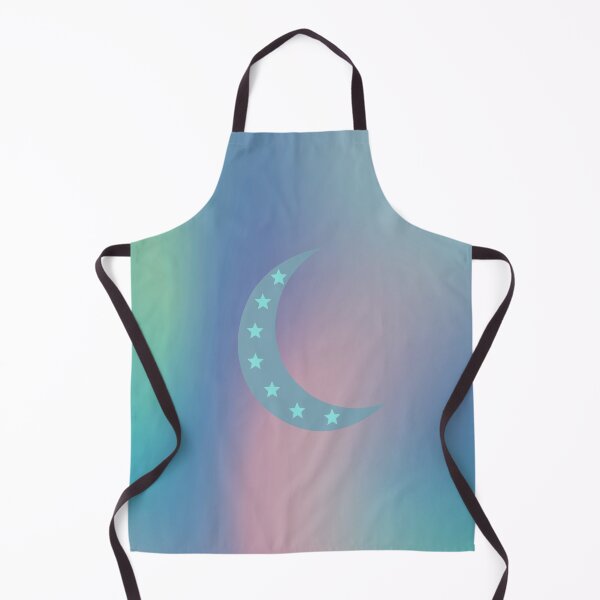 Item preview, Dark Crescent Moon w/Stars Inside in Green/Blue/Peach Gradient Sky designed and sold by ShaunSandhu.