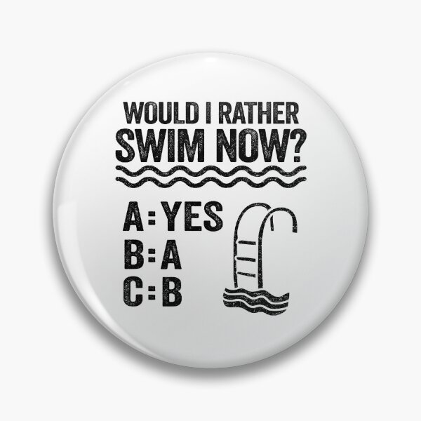 Item preview, Would I Rather Swim Now? Funny Swimming Swimmer Gift designed and sold by Stronzi.