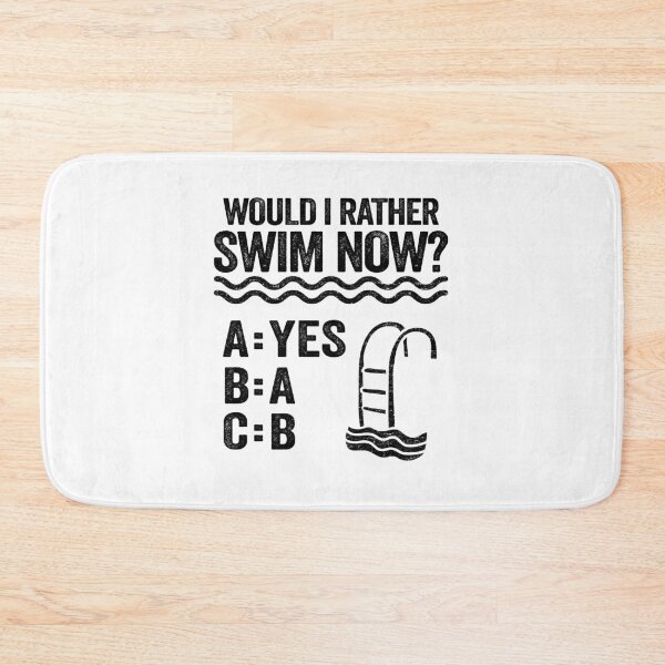 Item preview, Would I Rather Swim Now? Funny Swimming Swimmer Gift designed and sold by Stronzi.