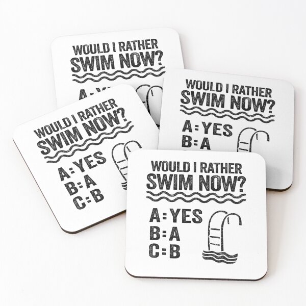 Item preview, Would I Rather Swim Now? Funny Swimming Swimmer Gift designed and sold by Stronzi.