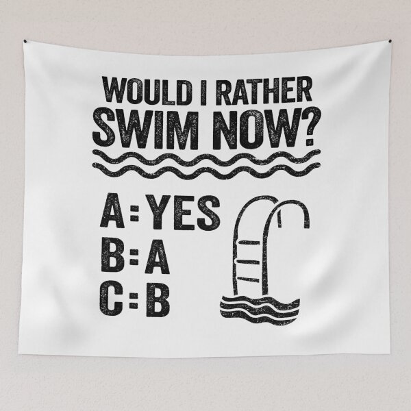 Item preview, Would I Rather Swim Now? Funny Swimming Swimmer Gift designed and sold by Stronzi.