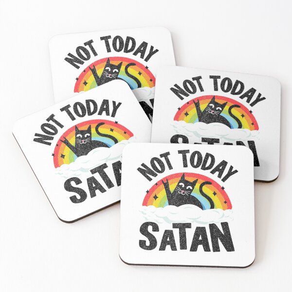 Item preview, Not Today Satan Funny Heavy Metal designed and sold by Stronzi.