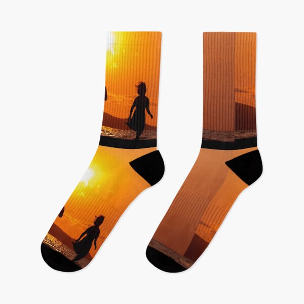 Item preview, Couple in the sunset, running on the beach, silhouette, Azores islands. designed and sold by AylaHarbich.