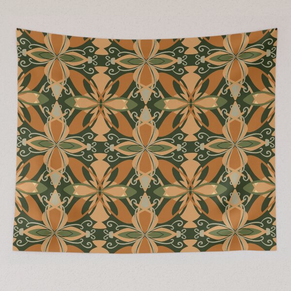 Item preview, 70s Inspired Brown, Green, Beige Redhead Colors designed and sold by cozycaroline.