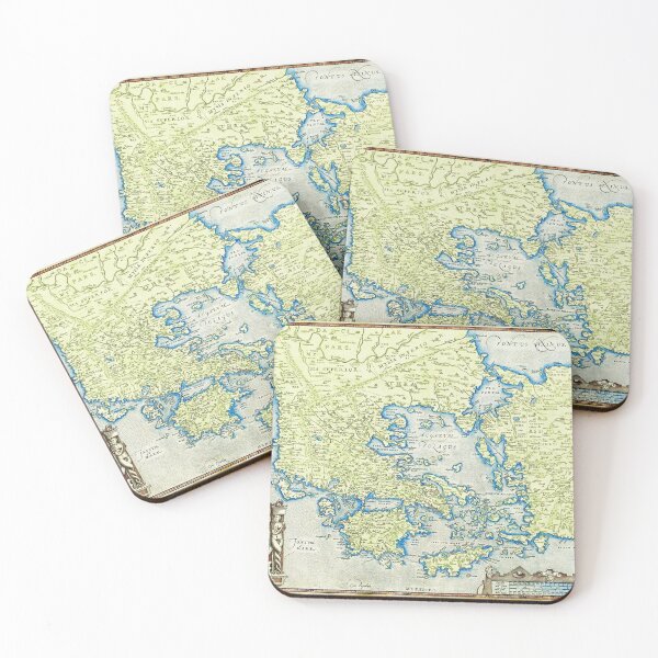 Item preview, Vintage Map Of Greece Kaart van Griekenland by Abraham Ortelius (1527–1598) designed and sold by Designedbysm.