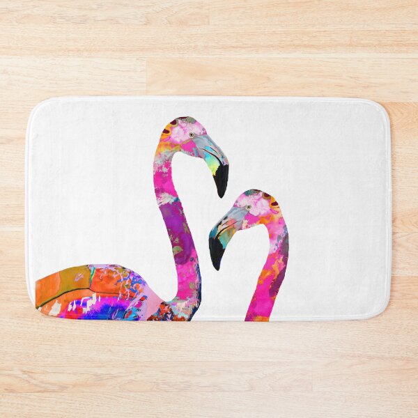 Item preview, Bright Colorful Flamingo Art in Pink and Blue designed and sold by Sharon Cummings Art.