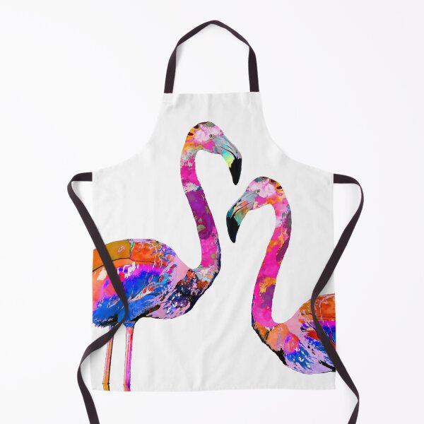 Item preview, Bright Colorful Flamingo Art in Pink and Blue designed and sold by Sharon Cummings Art.