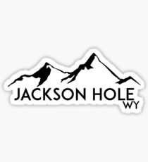 JACKSON HOLE WYOMING Mountain Skiing Ski Silhouette Snowboard Snowboarding Sticker