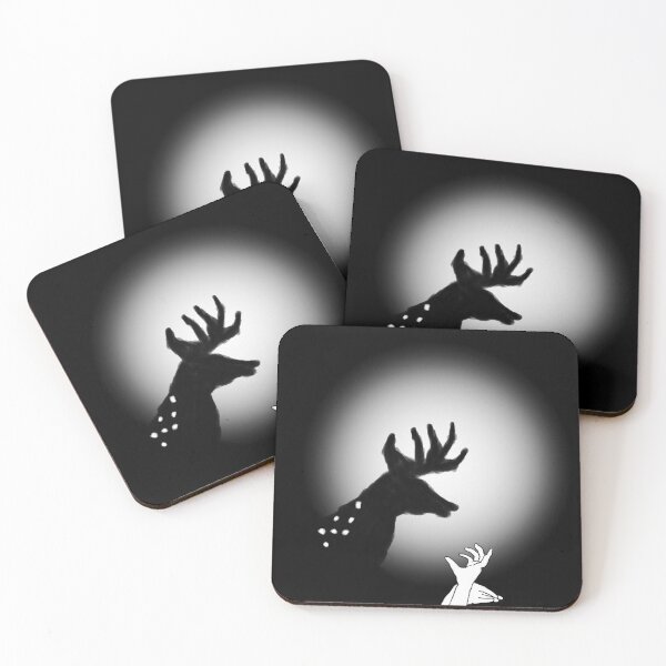 Item preview, Shadow Reindeer Finger Play Painting Illustration designed and sold by WASHINGMACHINE’s vacation.
